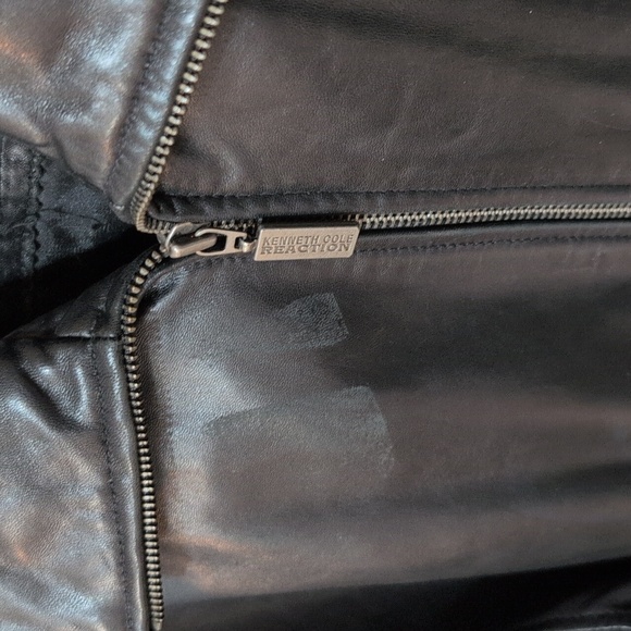 Kenneth Cole black leather jacket - Picture 5 of 12